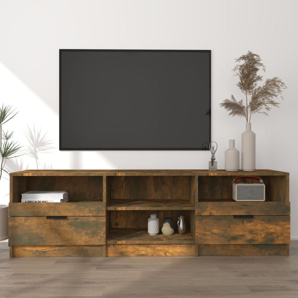 Vidaxl TV skrinka, dymový dub, 150x33,5x45 cm